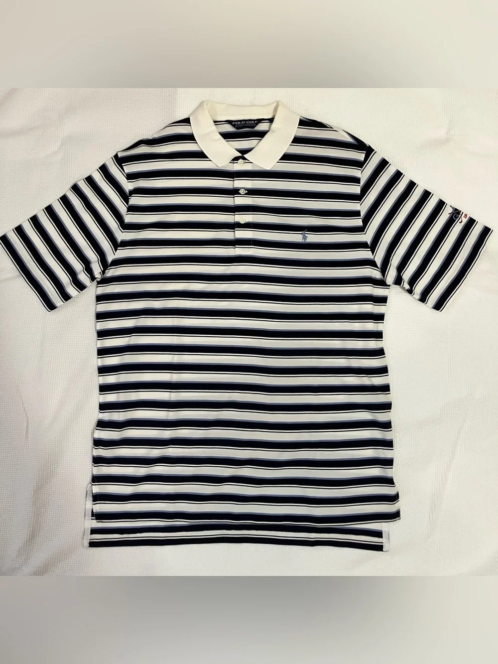 Vintage 90s Polo Golf Ralph Lauren Birdseye Stripe Polo Shirt-Mens M (EUC)